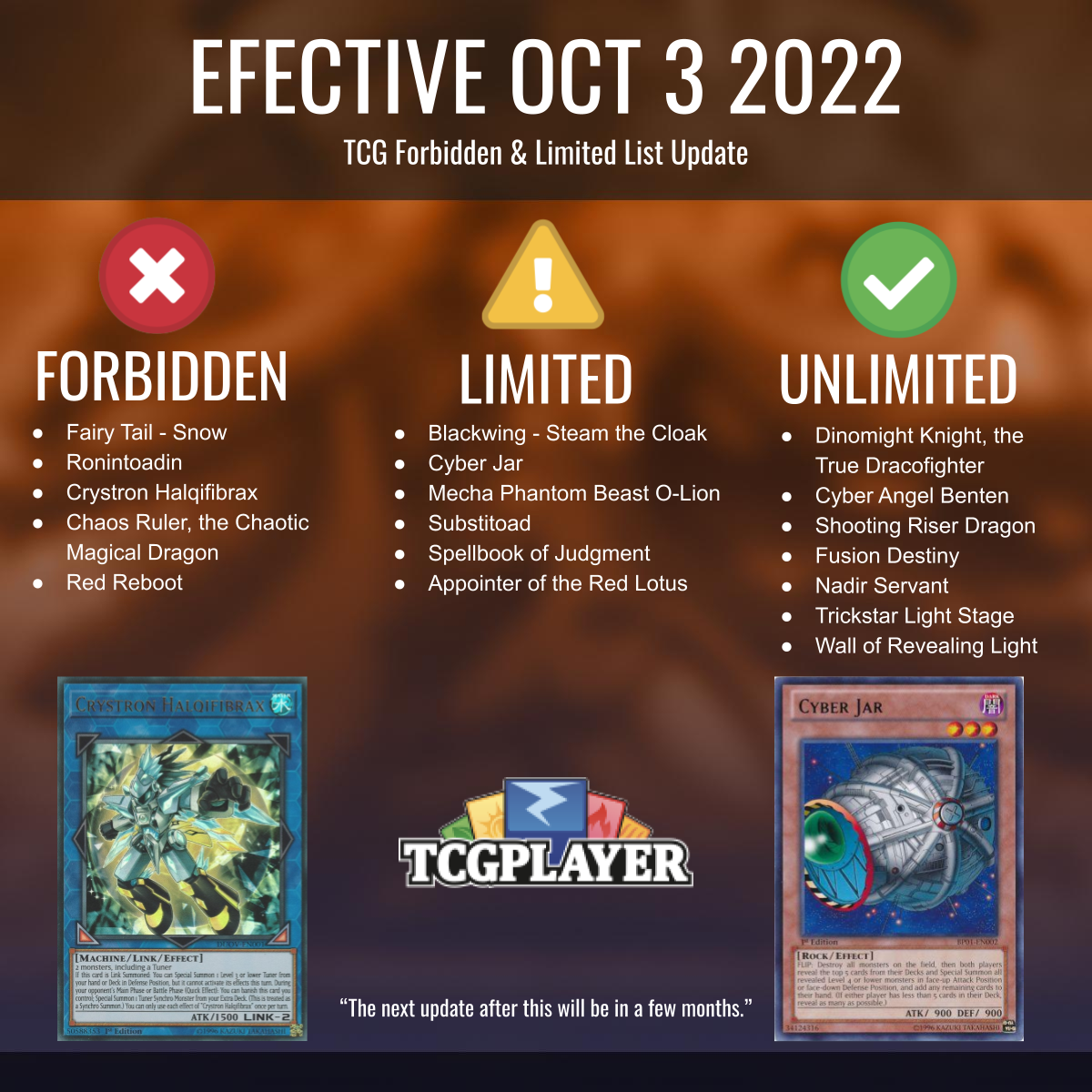 First Thoughts On The New YuGiOh Banlist TCGplayer Infinite